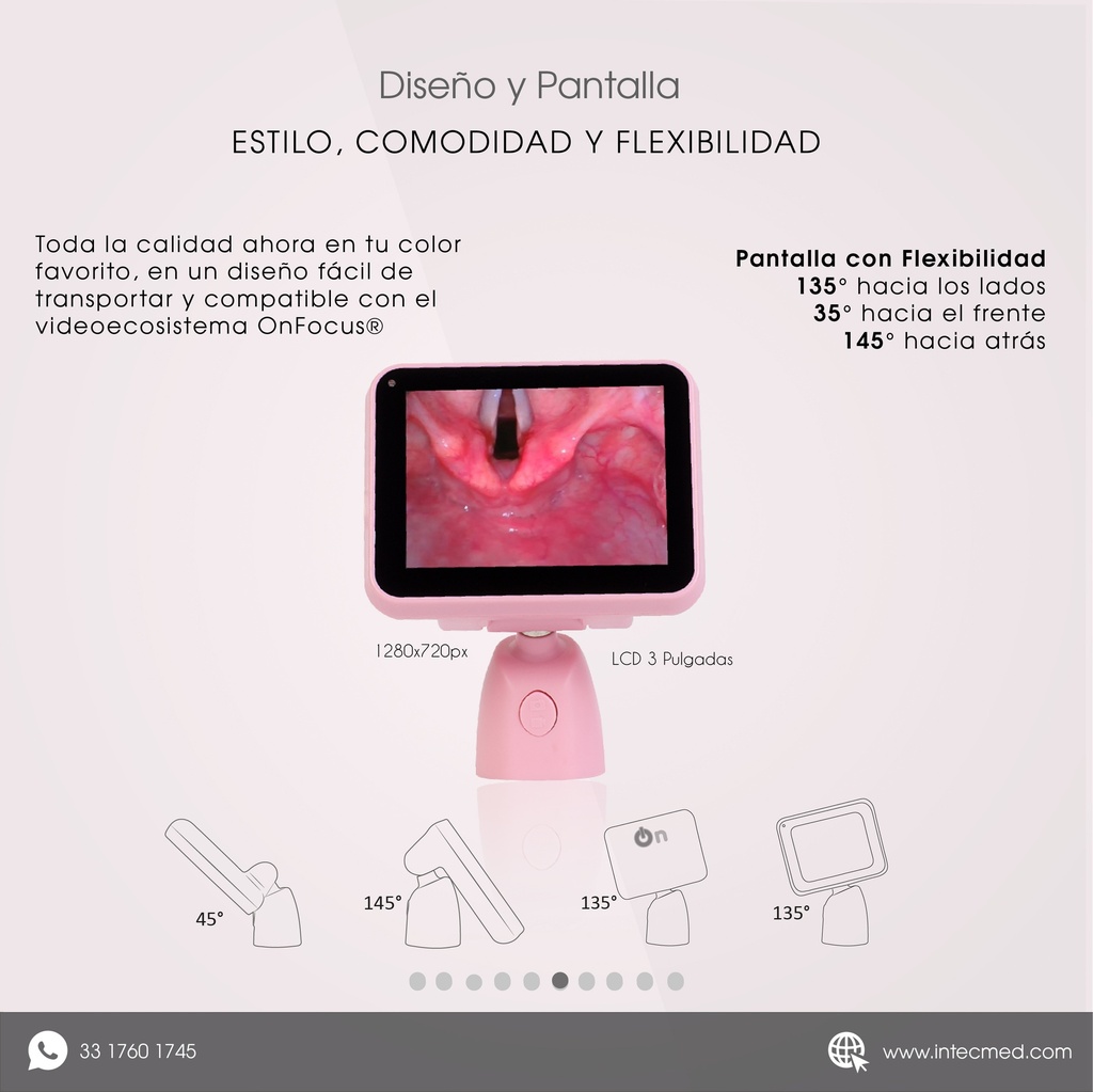 VIDEOLARINGOSCOPIO ONFOCUS® FLEX PINK AIR W-BLADE MAC 1 Y MAC 3