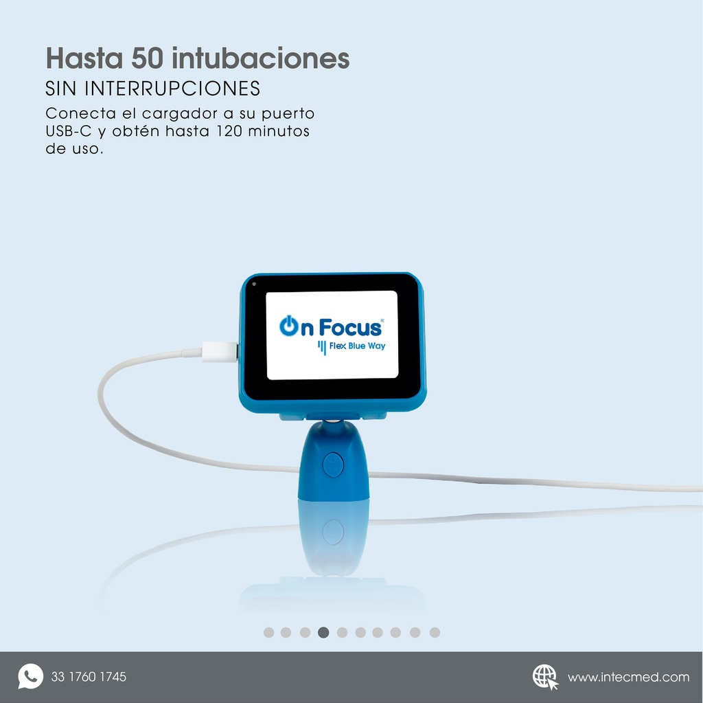 VIDEOLARINGOSCOPIO ONFOCUS® FLEX BLUE WAY W-BLADE MAC 1 Y MAC 3