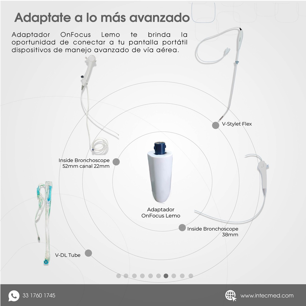 VIDEOLARINGOSCOPIO ONFOCUS® LITE W-BLADE LITE MAC 1 Y MAC 3
