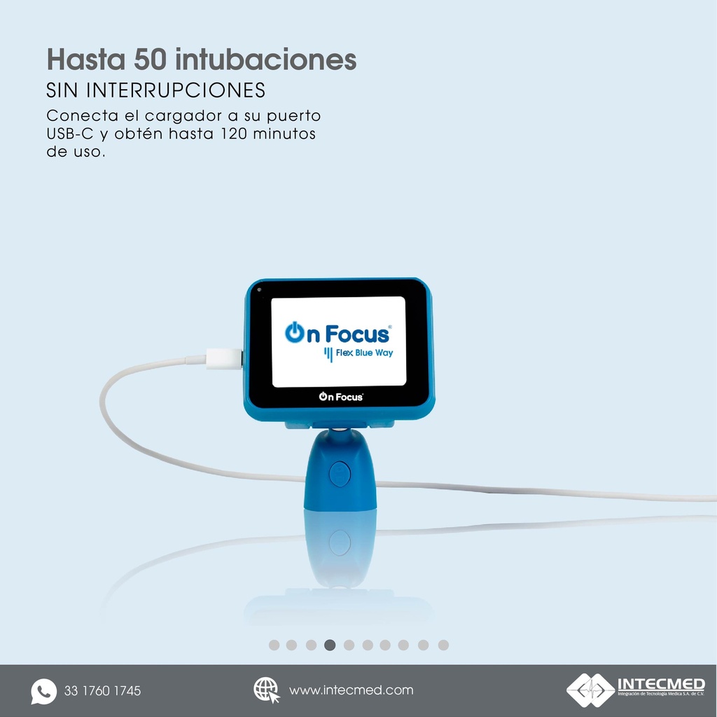 PANTALLA ONFOCUS® FLEX BLUE WAY PARA VIDEOLARINGOSCOPIO