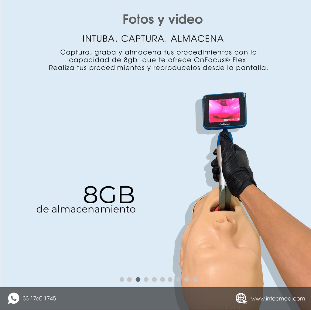 VIDEOLARINGOSCOPIO ONFOCUS® FLEX BLUE WAY 3 HOJAS REUSABLES PEDIATRICO