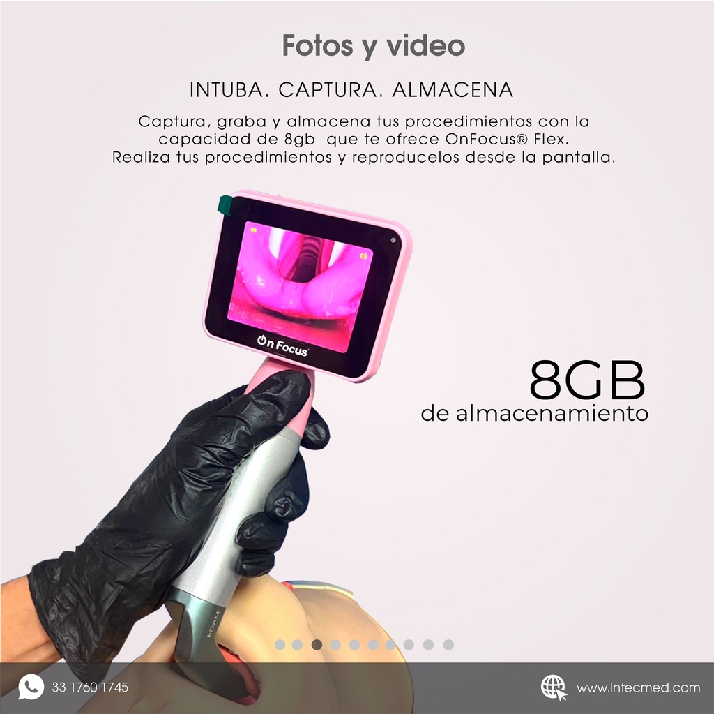 VIDEOLARINGOSCOPIO ONFOCUS® FLEX PINK AIR 3 HOJAS REUSABLES PEDIATRICO