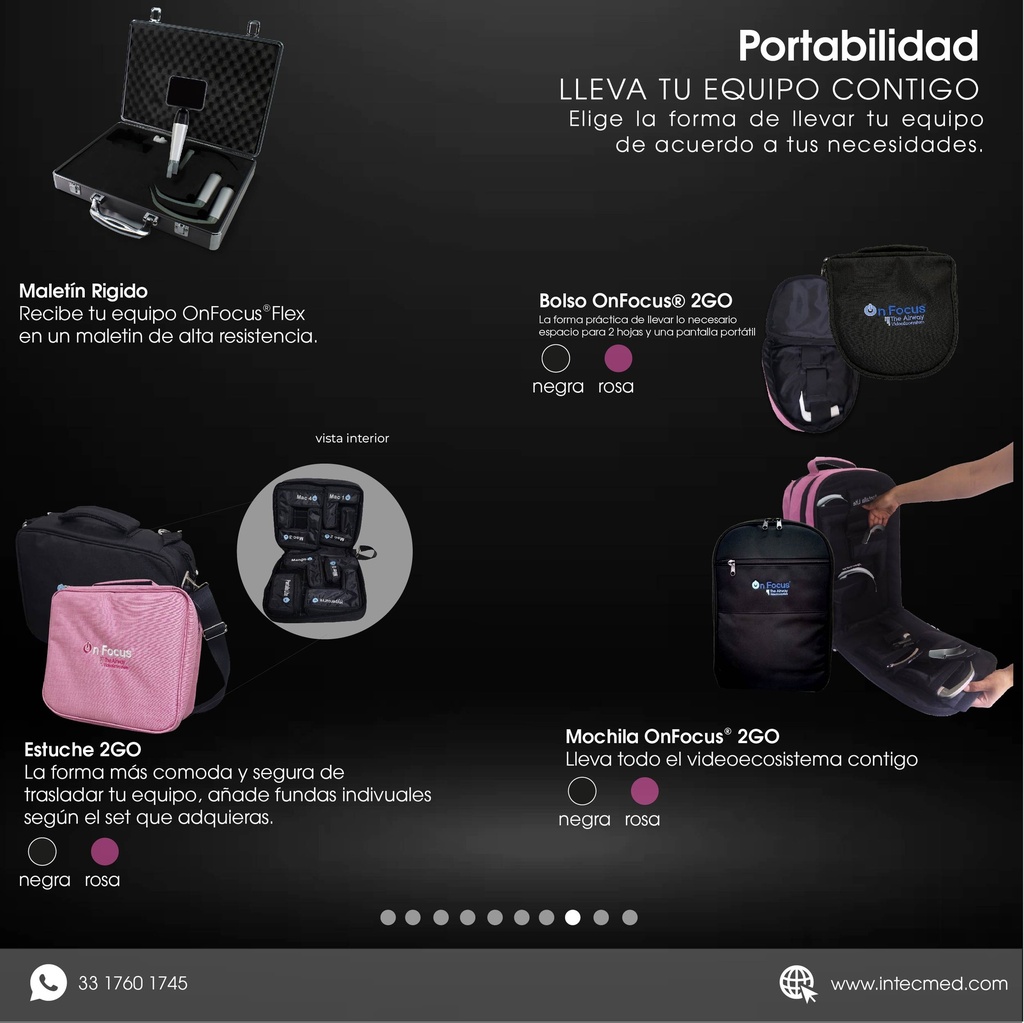 VIDEOLARINGOSCOPIO ONFOCUS® FLEX BLACK PRO 3 HOJAS REUSABLES PEDIATRICO