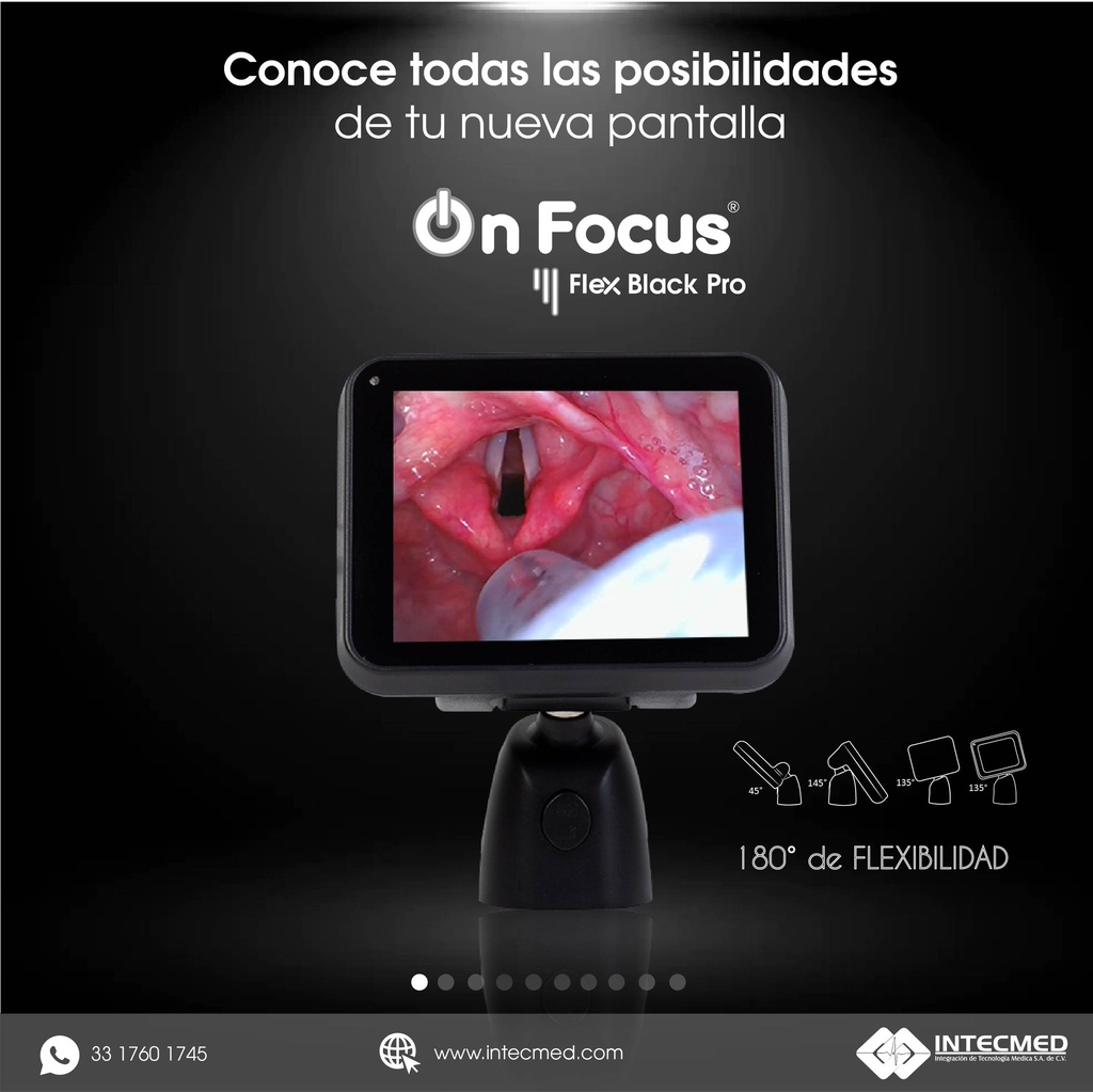 PANTALLA ONFOCUS® FLEX BLACK PRO PARA VIDEOLARINGOSCOPIO