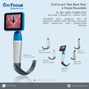 VIDEOLARINGOSCOPIO ONFOCUS® FLEX BLUE WAY 6 HOJAS REUSABLES.