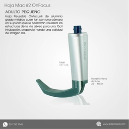 [ONHR02] HOJA REUSABLE MAC 2 ONFOCUS® PARA VIDEOLARINGOSCOPIO